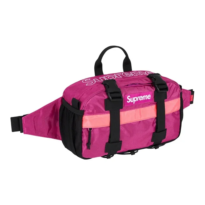Supreme Nylon, Leather Sling Bag, One Shoulder, Crossbody, Fanny Pack Regular Unisex Purple-1