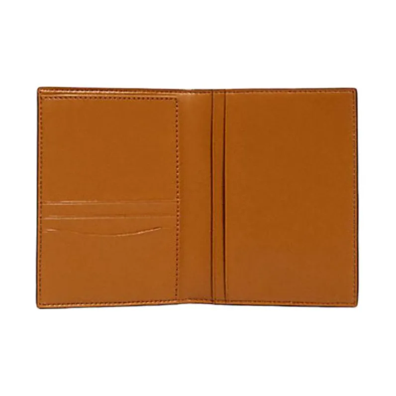 COACH Canvas Passport Holder Mini Unisex Green/Chalk White-1
