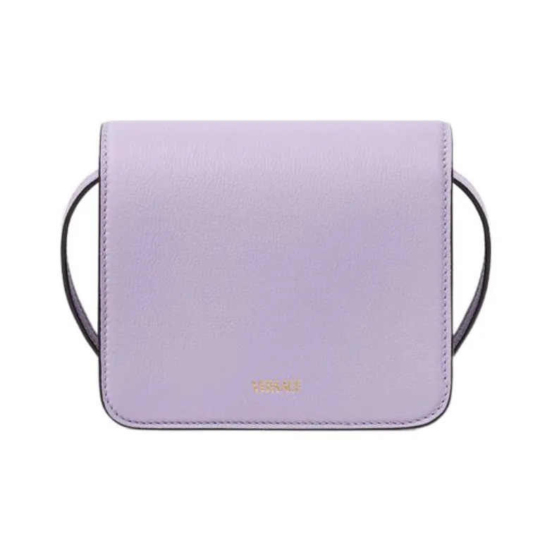 VERSACE La Medusa Calfskin Metal Fanny Pack, Shoulder Bag Women's Purple-4