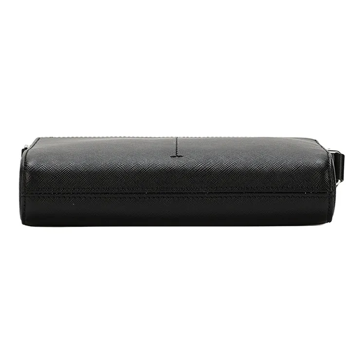 MONTBLANC Leather Envelope Bag, Shoulder Bag, Crossbody Bag Men's Black-4