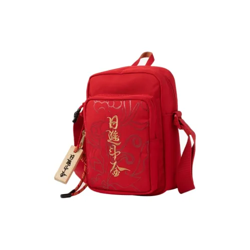 LINING Rijin Doujin Collection Crossbody Bags Ben Ming Nian Red