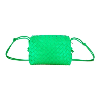 Bottega Veneta Loop Intrecciato Camera Bag Small Parakeet
