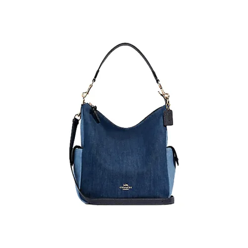 COACH Pennie Leather Shoulder Bag, Crossbody Bag, Handbag Women's Denim Multicolor