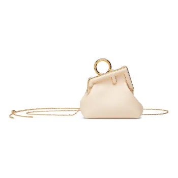 FENDI Fendi First Sheepskin Earphone Case Shoulder Bag Crossbody Bag Extra Mini Women's Pink