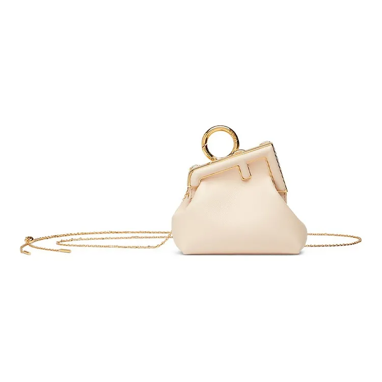 FENDI Fendi First Sheepskin Earphone Case Shoulder Bag Crossbody Bag Extra Mini Women's Pink-0