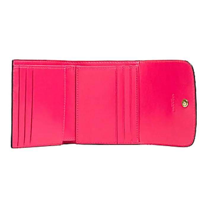 COACH Canvas Wallet Women's Brown & Rose Red-3
