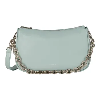 Furla Moon Natural Cow Leather Shoulder Bag, Crossbody Bag, Handbag Small Size Women's Mint Green
