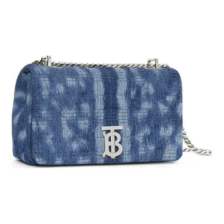 Burberry Lola Lola Bag Denim Crossbody Bag Shoulder Bag Women's Blue-1