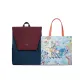 1960 Red Blue & Backpack+0141 Blue Tote