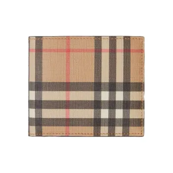 Burberry Vintage Polyester Cotton Wallet Card Holder Coin Purse Unisex Khaki