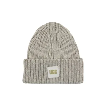 UGG Logo-patch Ribbed-knit Beanie