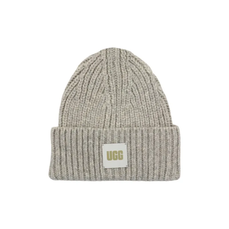 UGG Logo-patch Ribbed-knit Beanie-0