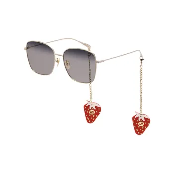 GUCCI Women's Fashion Inspired GG Sunglasses Gold