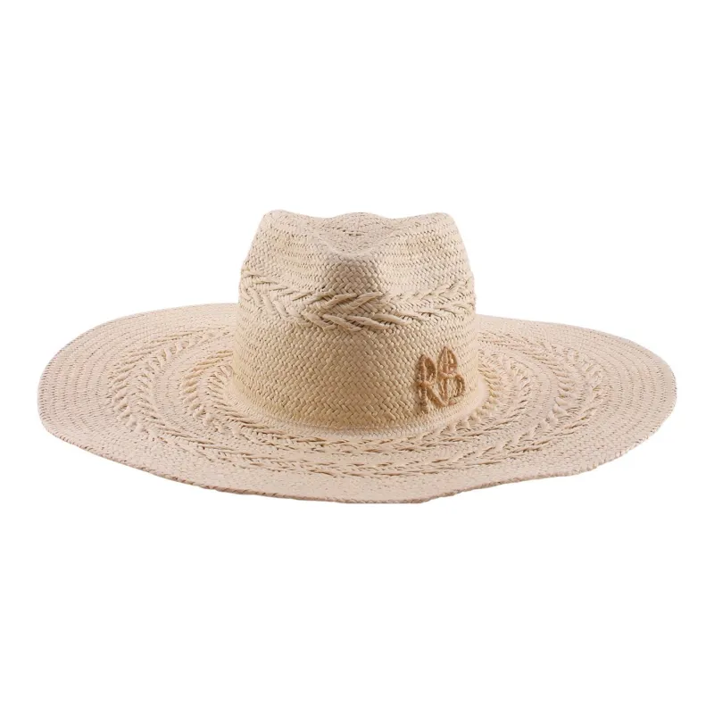 RUSLAN BAGINSKIY Interwoven-straw Fedora Hat-0