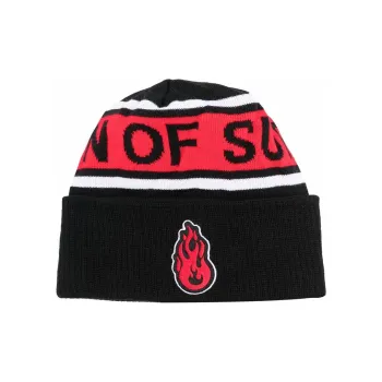Vision Of Super Fire Patch Knitted Beanie