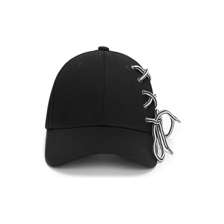 KENMO Cotton Baseball Caps Unisex Black/White-1