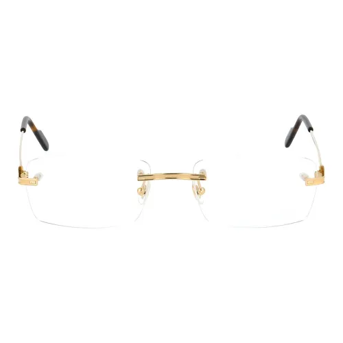 Cartier Eyeglass Frames Unisex Gold