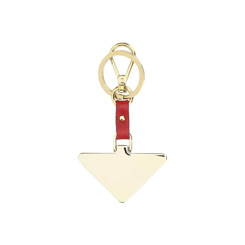 PRADA Triangle Logo Keyring-1