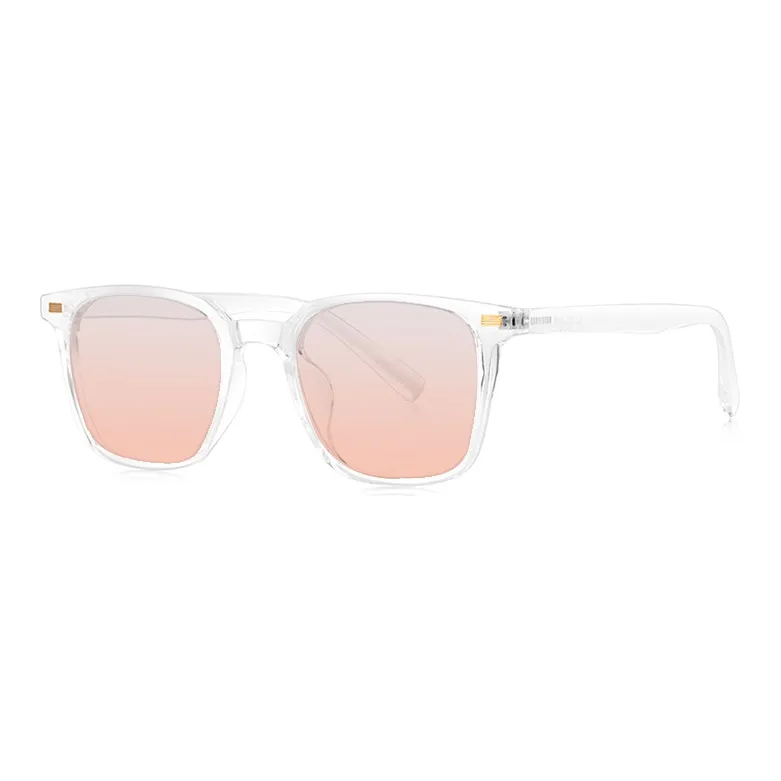 MUZU TR/Memory Plastic Square Sunglasses Unisex-4