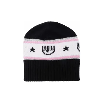 CHIARA FERRAGNI Eyelike Motif Knitted Beanie
