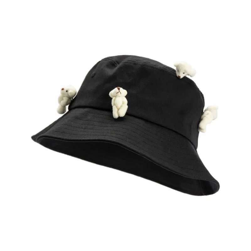 BAIJUAN Bucket Hats Unisex Black-0