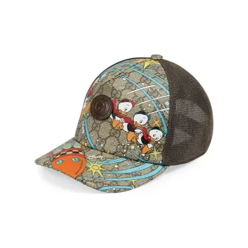 GUCCI X Disney Donald Duck Print Trucker Cap