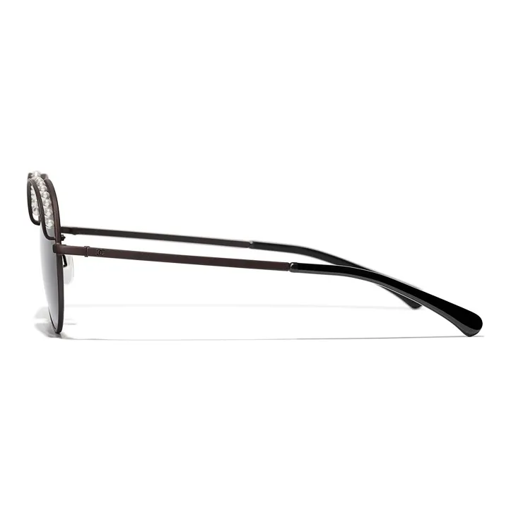 CHANEL Sunglasses Unisex Gray-2