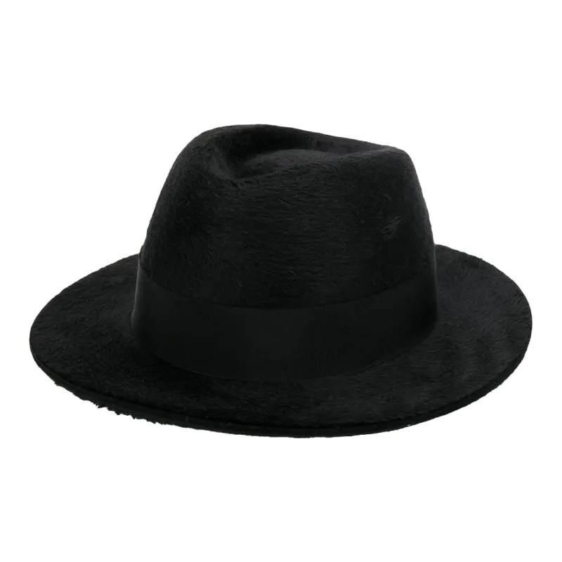 SAINT LAURENT Ribbon Band Fedora Hat-0