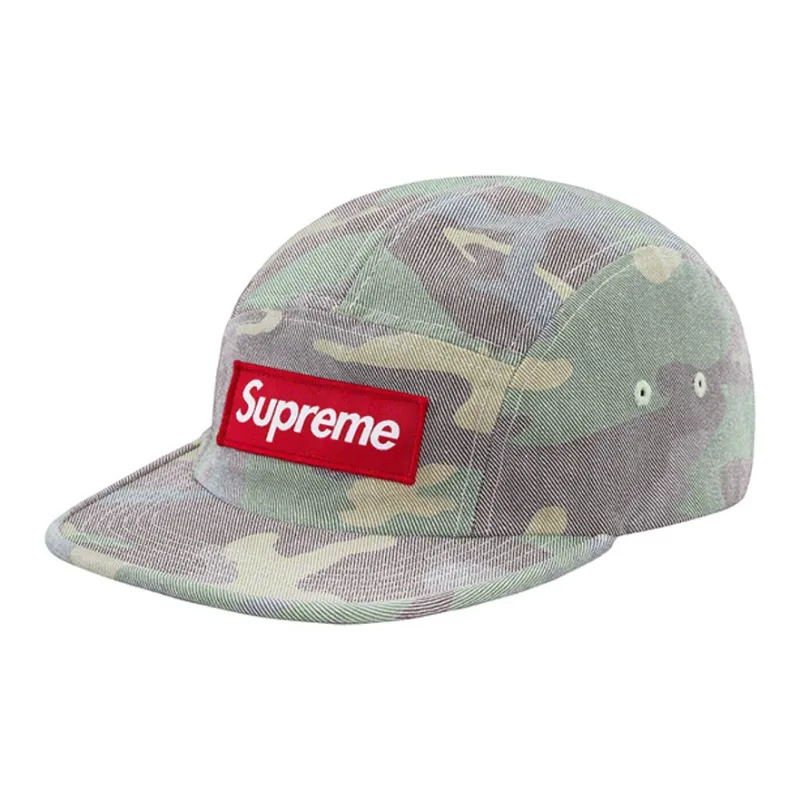Supreme Washed Out Camo Camp Cap-0