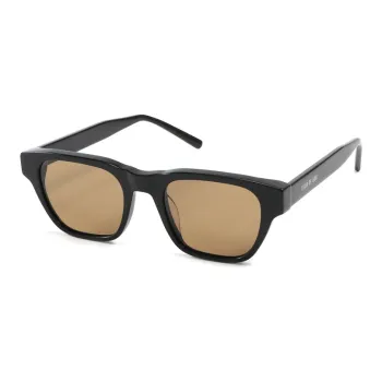 Upthree Sunglasses Unisex Black Frame With Tea Brown Lens