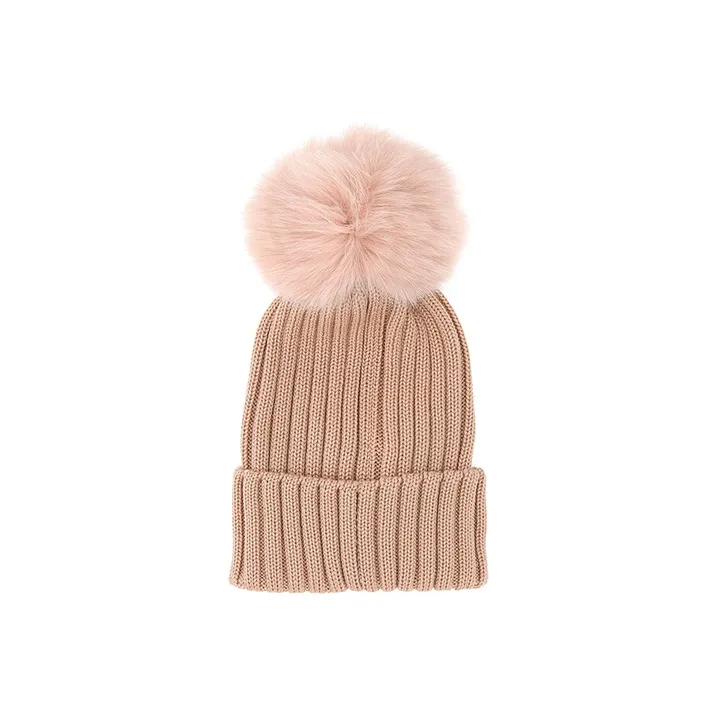 Moncler Ribbed Hat With Pom Pom-1