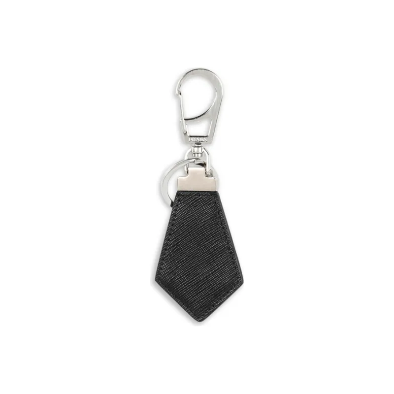 PRADA Logo Plaque Keychain-1