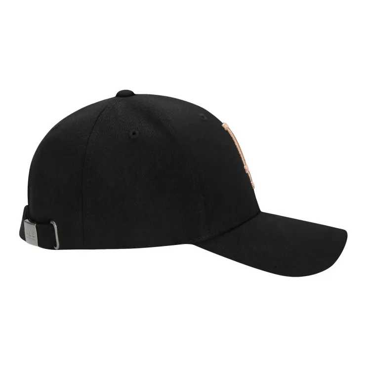 MLB Wool Blend Baseball Caps Unisex Black/Rose Gold-3