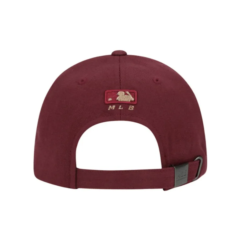MLB Wool Blend Baseball Caps Unisex Burgundy-4
