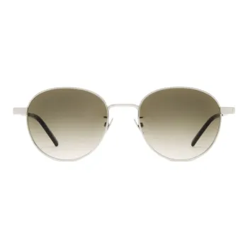 SAINT LAURENT Round Frame Metal Sunglasses