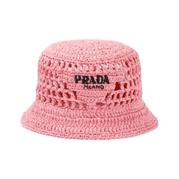PRADA Raffia Bucket Hat