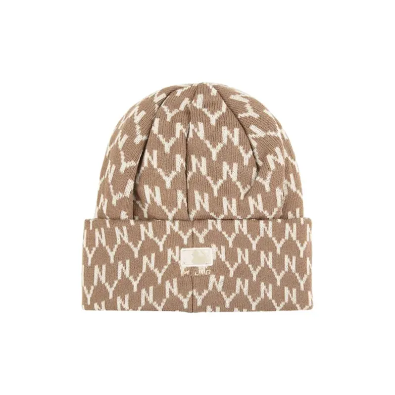MLB Cotton Beanies Unisex Black/Khaki-3