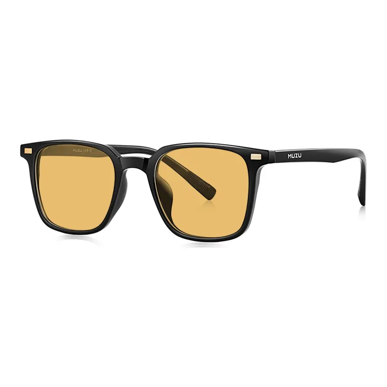 MUZU TR/Memory Plastic Square Sunglasses Unisex-0