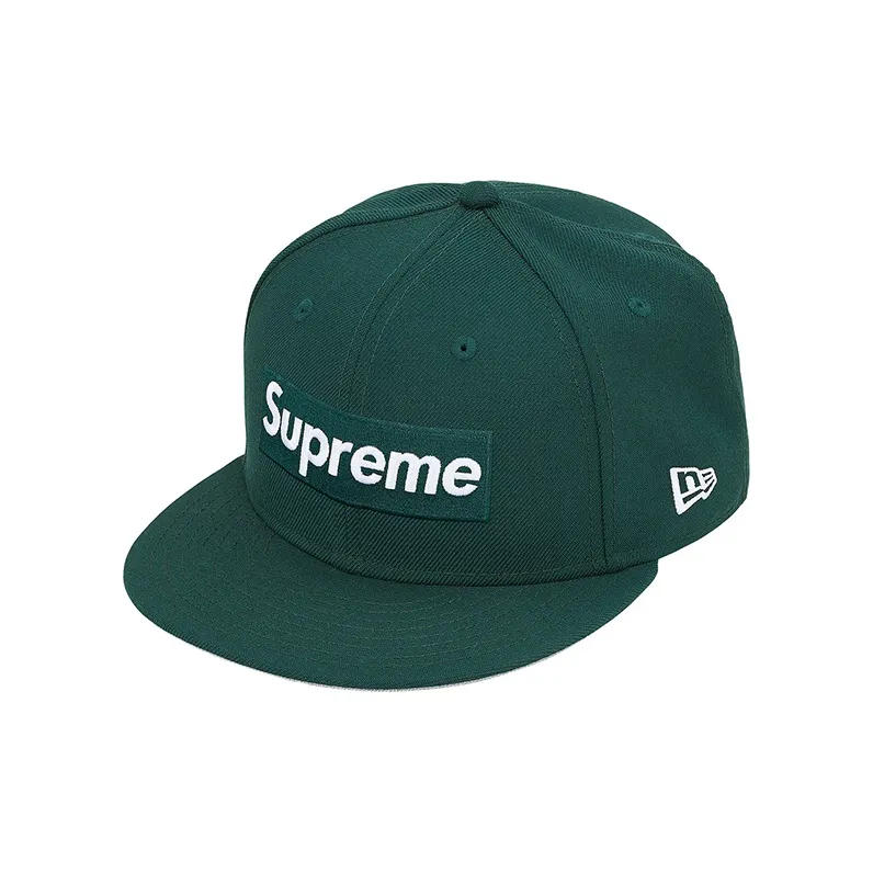 Supreme Sharpie Box Logo New Era Fitted Cap Green-6