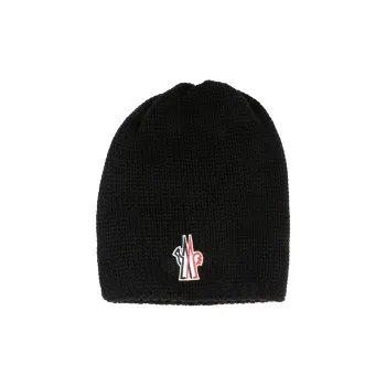 Moncler Logo patch Beanie Hat