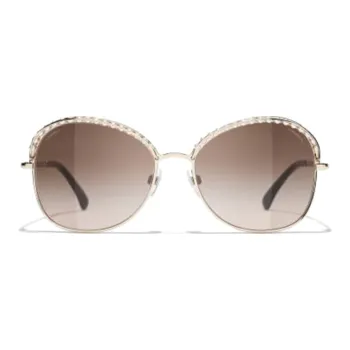 CHANEL Sunglasses Women's Gold