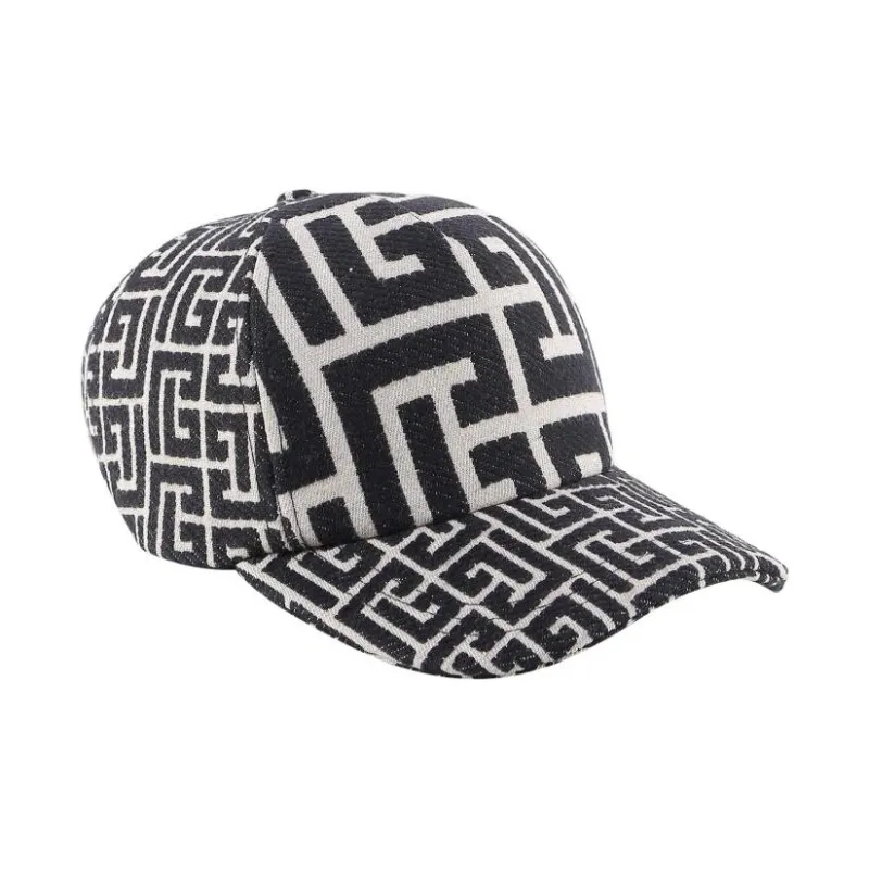 BALMAIN Baseball Caps Unisex Black/Ivory-1