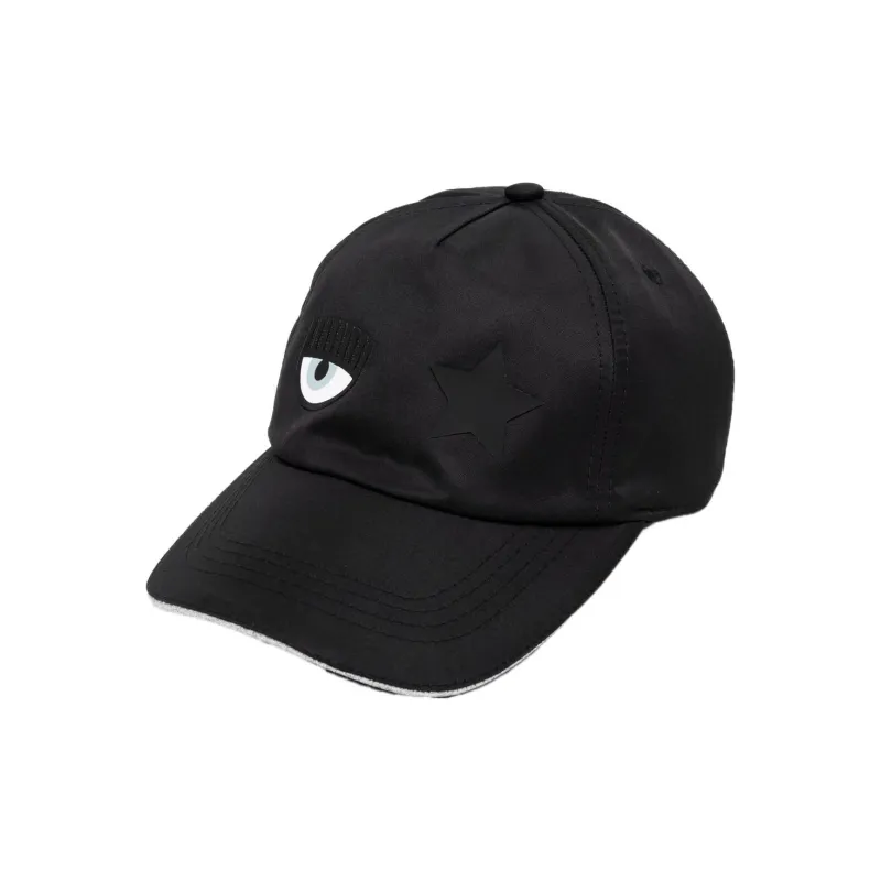 CHIARA FERRAGNI Eyelike motif Cotton Baseball Cap-0