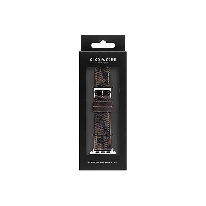 COACH Apple Compatibility Watch Band 42mm/44mm Cowhide Leather Material-3