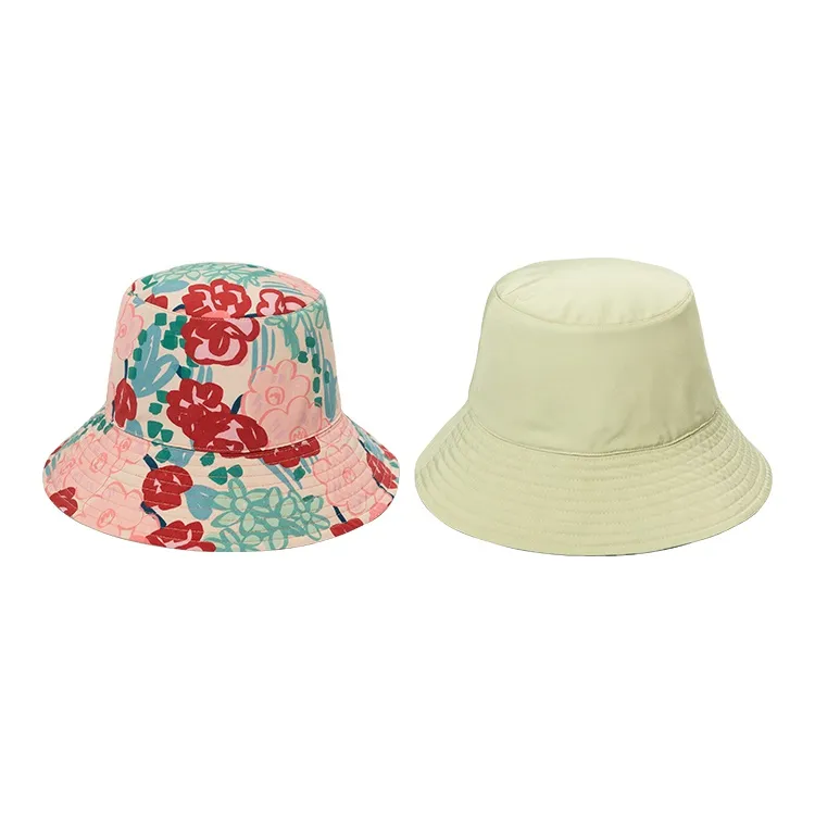 LOST PATTERN Polyester Double Sided Bucket Hat Sun Protection Sun Hat Women's-3