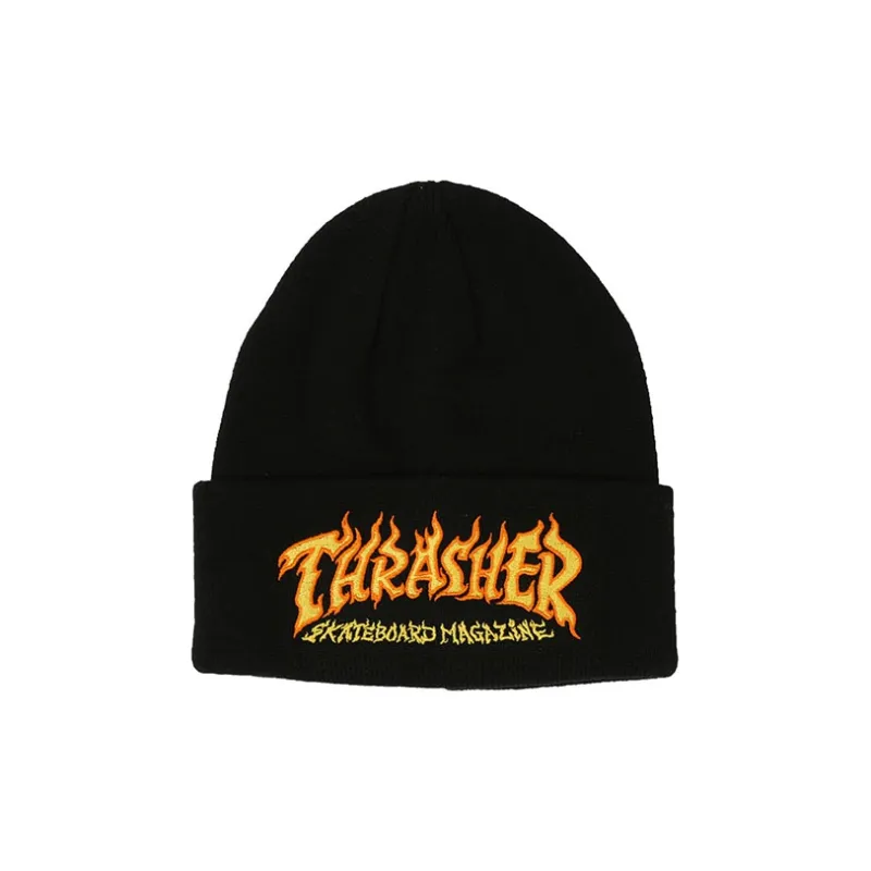 Thrasher Acrylic Beanies Unisex Black-0