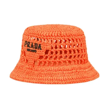 PRADA Raffia Bucket Hat