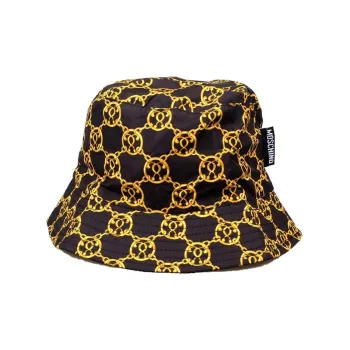 MOSCHINO Bucket Hats Unisex Black Gold