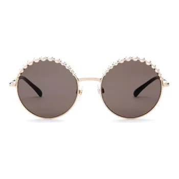 CHANEL Alloy Round Sunglasses Women's