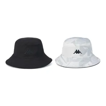 Kappa Bucket Hat Unisex Black/White Double-Sided Wearable